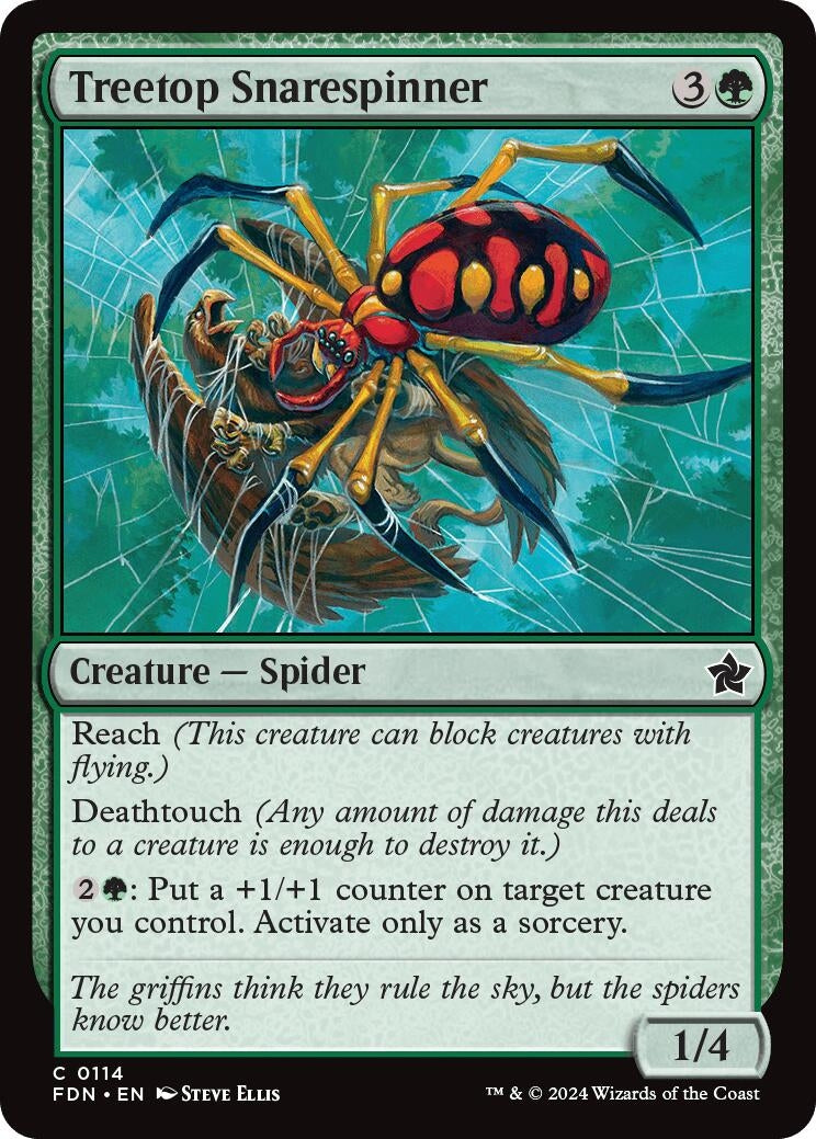 Image for Treetop Snarespinner (114) (Foundations) (FDN) - Magic: The Gathering