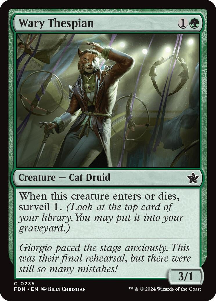 Image for Wary Thespian (235) (Foundations) (FDN) - Magic: The Gathering