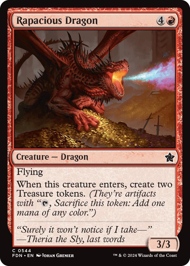 Image for Rapacious Dragon (544) (Foundations) (FDN) - Magic: The Gathering