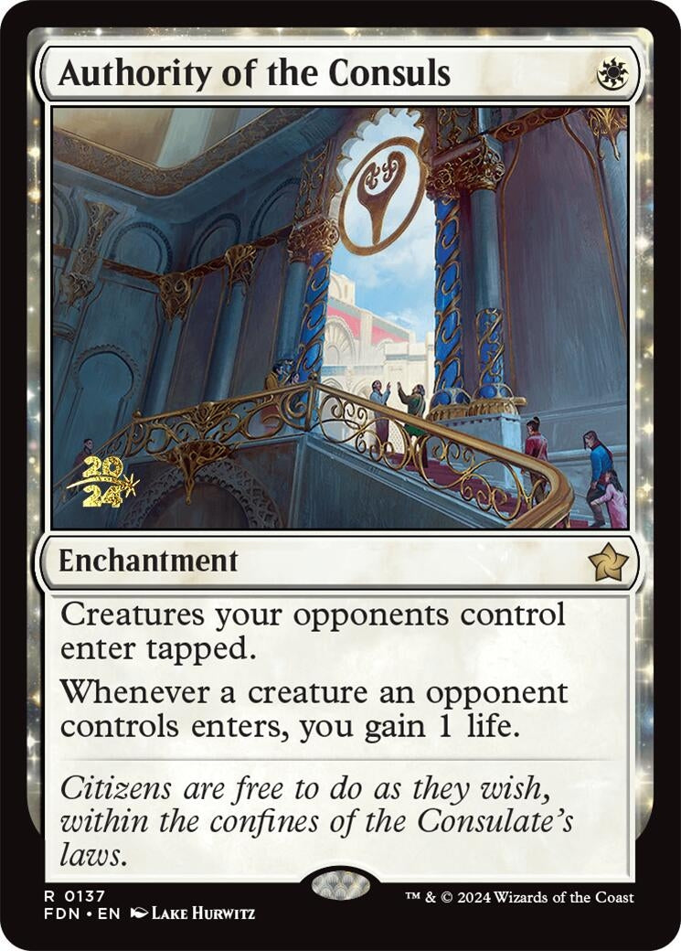 Image for Authority of the Consuls (FDN) (137) (Prerelease Cards) (PRE) - Magic: The Gathering