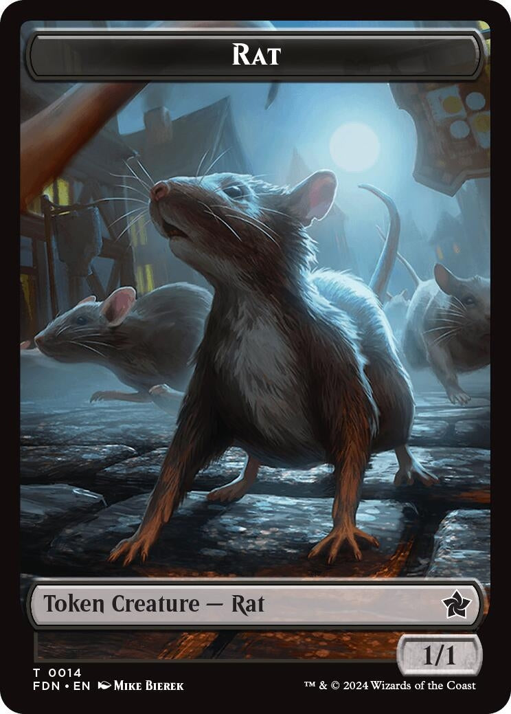 Image for Rat (0014) // Zombie Double-Sided Token (14 // 15) (Foundations) (FDN) - Magic: The Gathering