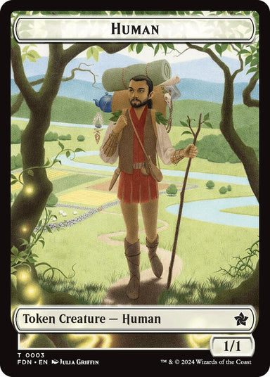Image for Human // Knight Double-Sided Token (3 // 4) (Foundations) (FDN) - Magic: The Gathering