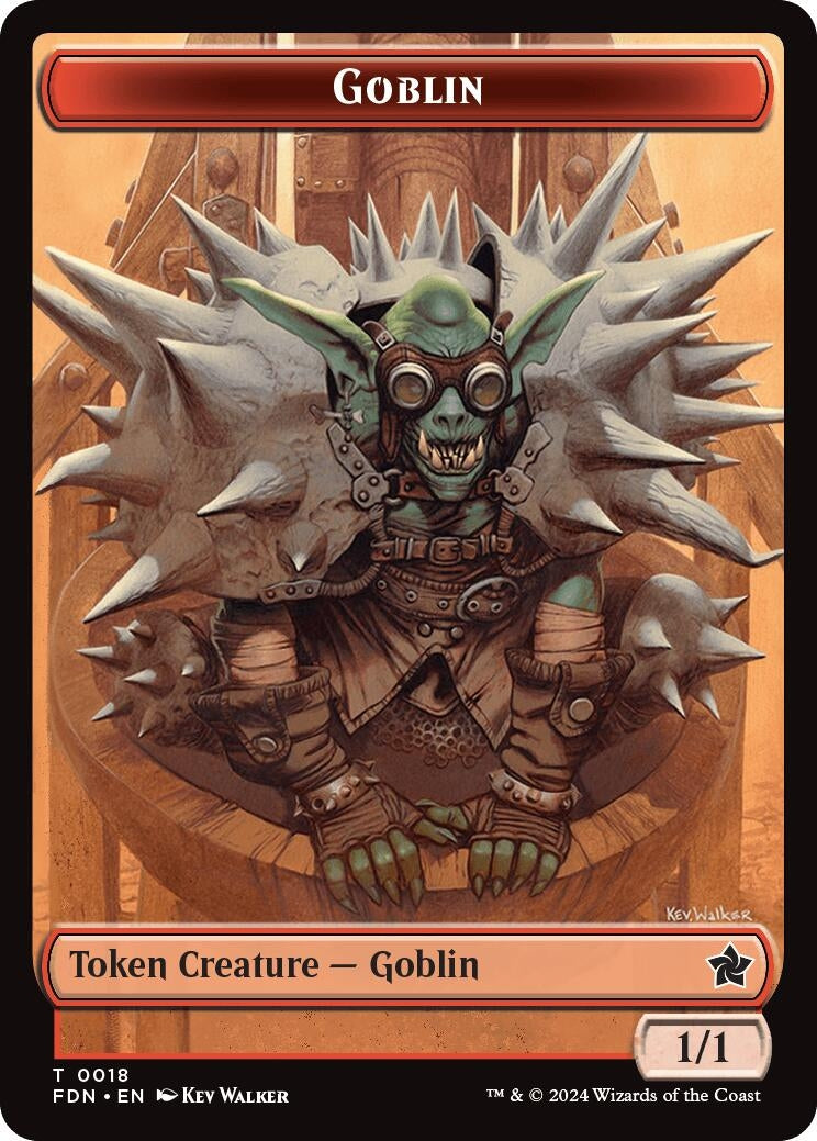 Image for Goblin // Insect Doubled-Sided Token (18 // 21) (Foundations) (FDN) - Magic: The Gathering