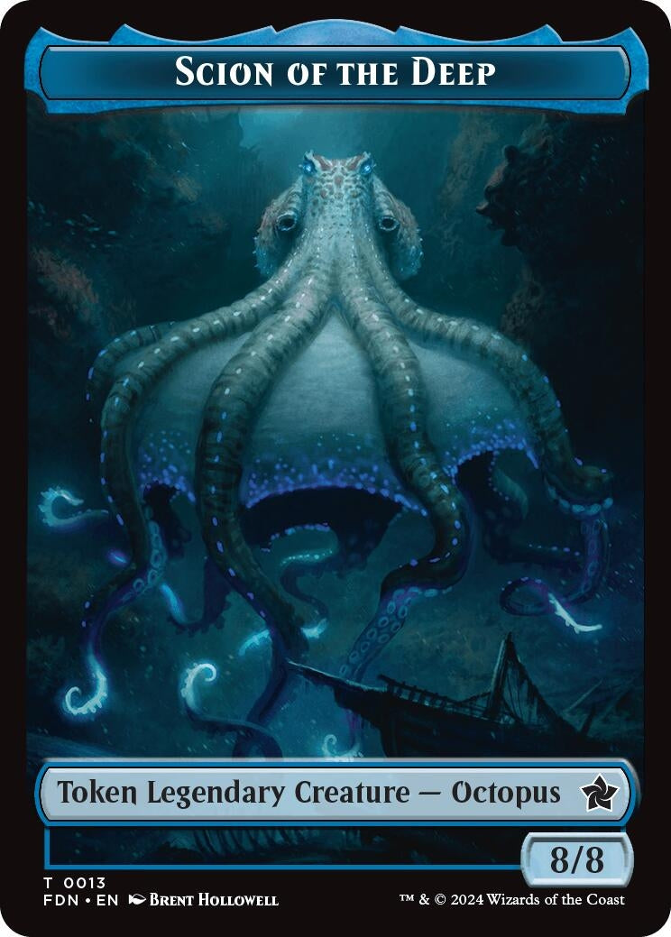 Image for Scion of the Deep // Koma's Coil Doubled-Sided Token (13 // 11) (Foundations) (FDN) - Magic: The Gathering