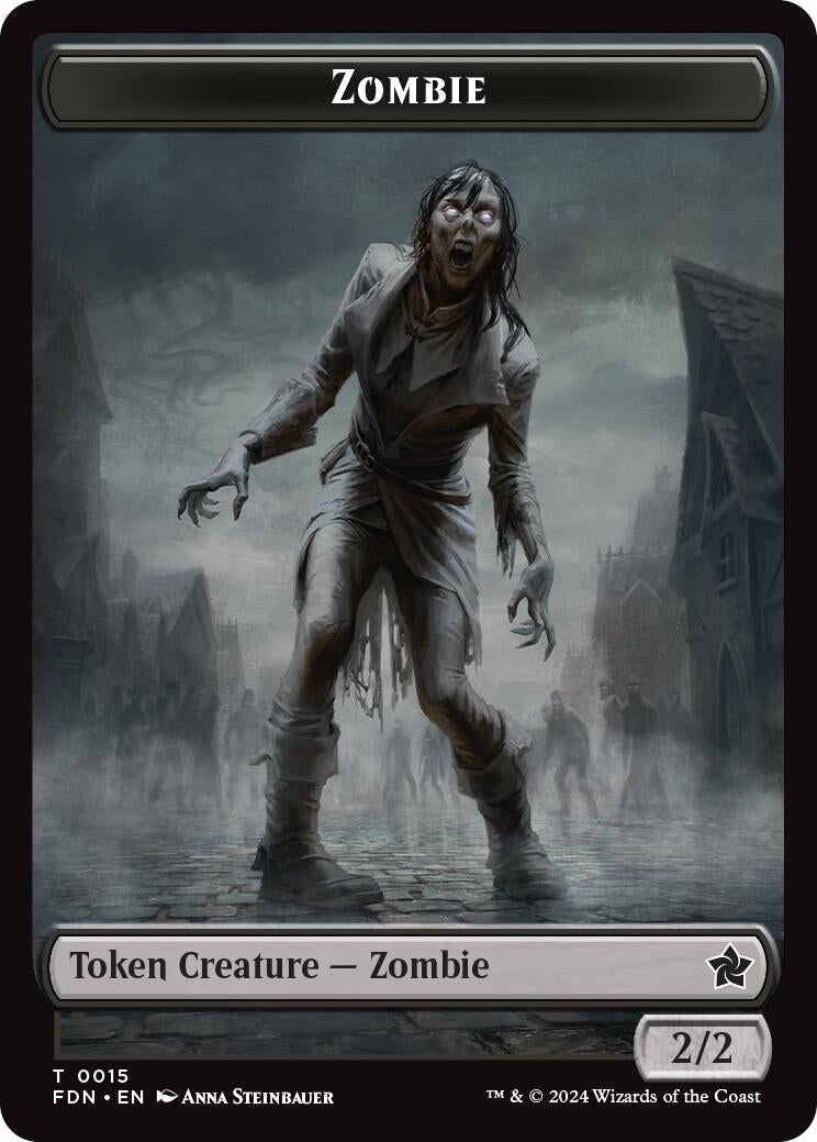 Image for Zombie // Insect Doubled-Sided Token (15 // 21) (Foundations) (FDN) - Magic: The Gathering