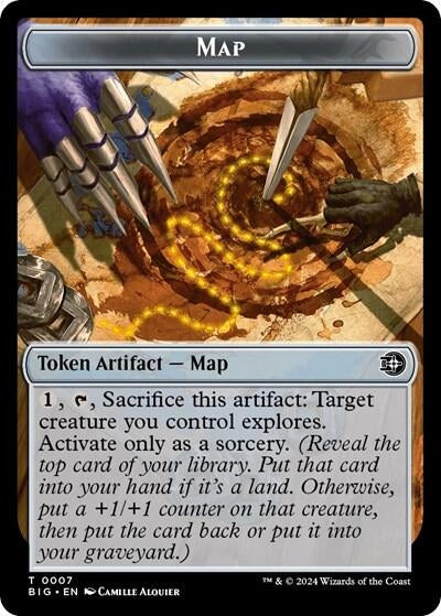 Image for Map // Plot Double-Sided Token (7 // 20) (Outlaws of Thunder Junction: The Big Score) (BIG) - Magic: The Gathering