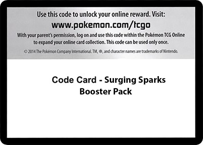 Image for Code Card - Surging Sparks Booster Pack (SV08: Surging Sparks) (SSP) - Pokemon