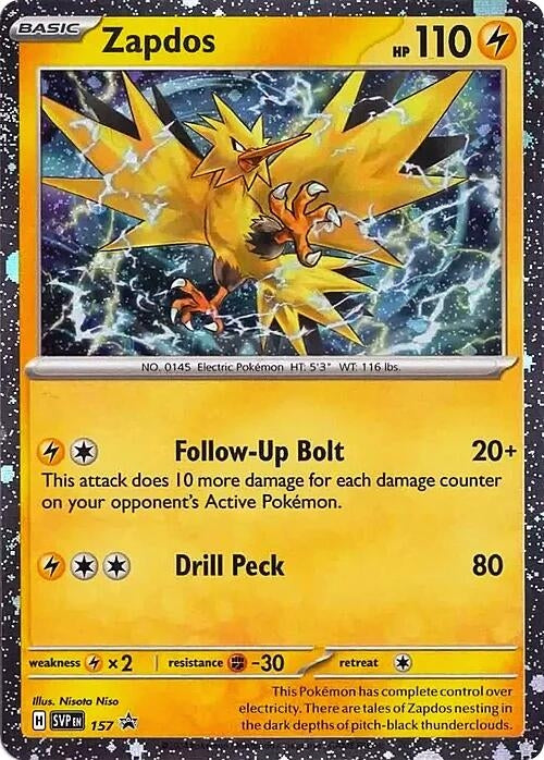 Zapdos - 157 (Cosmos Holo) (157) (SV: Scarlet & Violet Promo Cards)