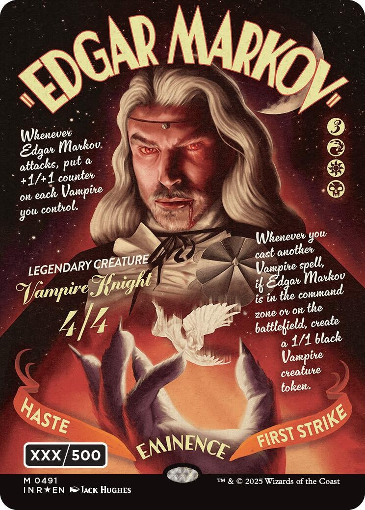 Image for Edgar Markov (Showcase) (Serial Numbered) (Double Rainbow Foil) (491) (Innistrad Remastered) (INR) - Magic: The Gathering