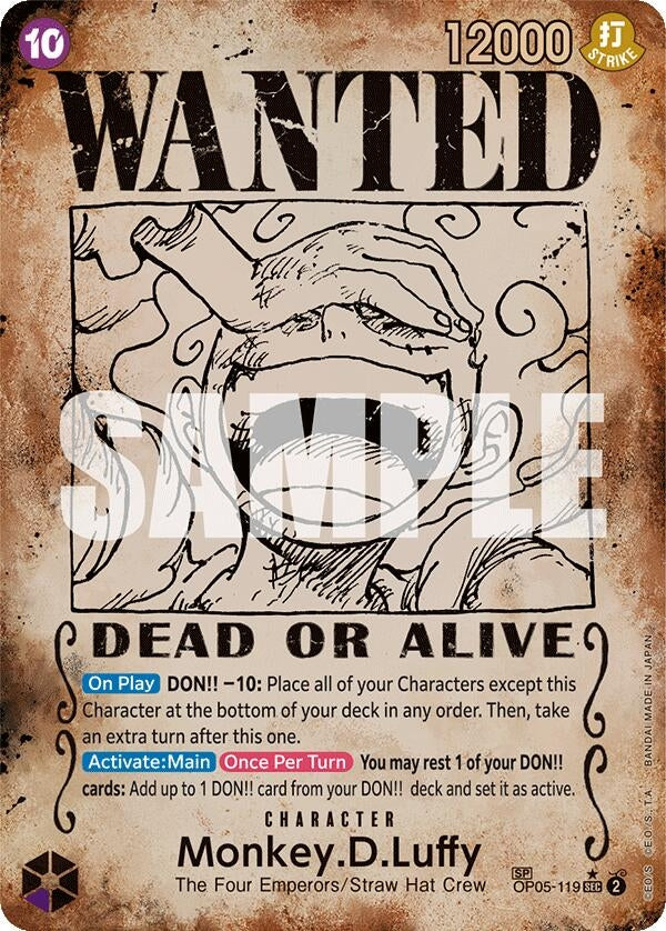 Image for Monkey.D.Luffy (Wanted Poster) (OP05-119) (Emperors in the New World) (OP09) - One Piece Card Game