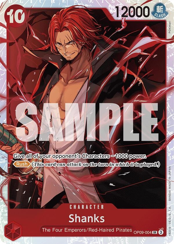 Image for Shanks (004) (OP09-004) (Emperors in the New World) (OP09) - One Piece Card Game