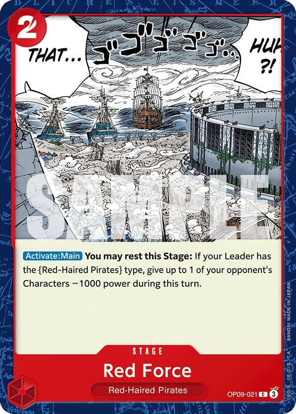Image for Red Force (OP09-021) (Emperors in the New World) (OP09) - One Piece Card Game