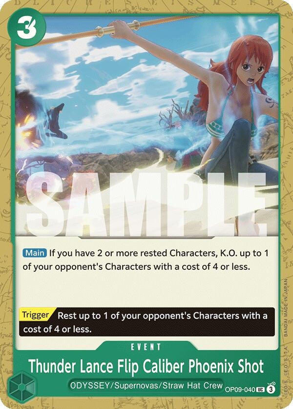 Image for Thunder Lance Flip Caliber Phoenix Shot (OP09-040) (Emperors in the New World) (OP09) - One Piece Card Game