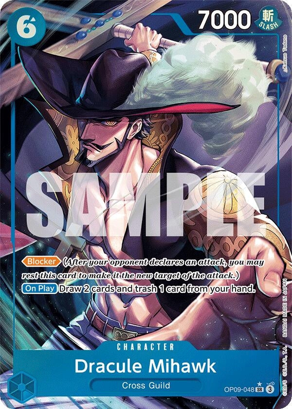 Image for Dracule Mihawk (Parallel) (OP09-048) (Emperors in the New World) (OP09) - One Piece Card Game