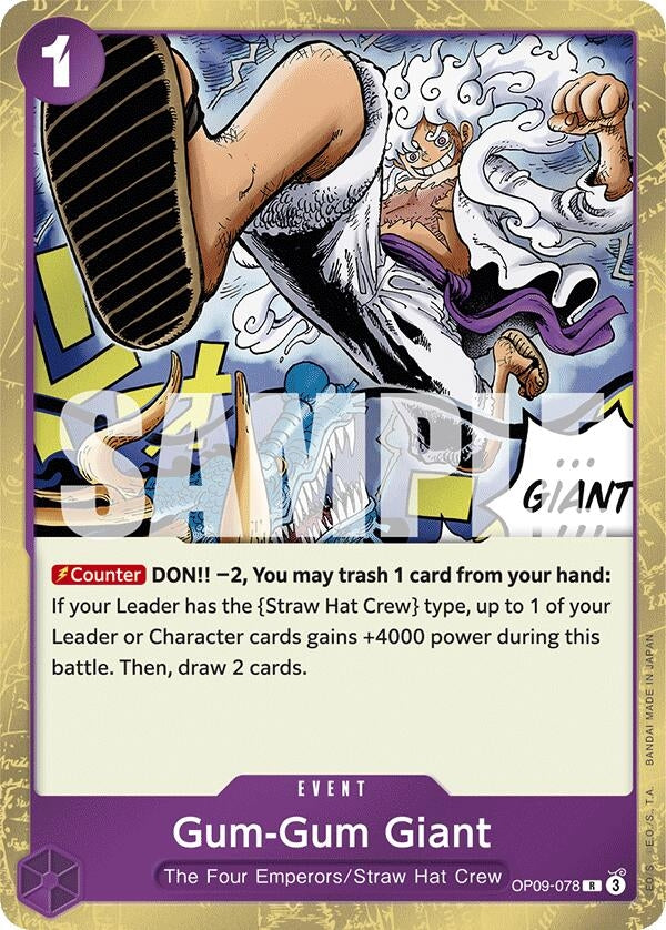 Image for Gum-Gum Giant (OP09-078) (Emperors in the New World) (OP09) - One Piece Card Game