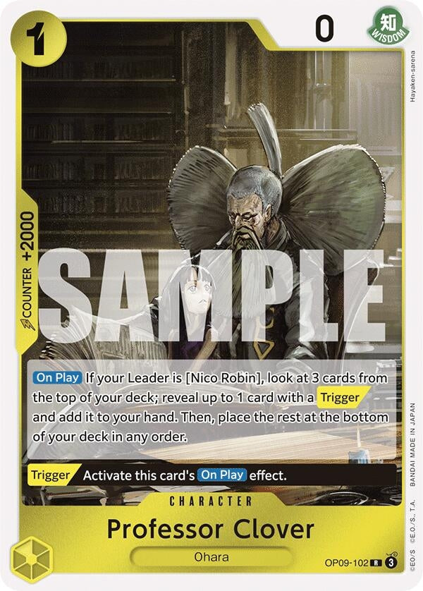 Image for Professor Clover (OP09-102) (Emperors in the New World) (OP09) - One Piece Card Game