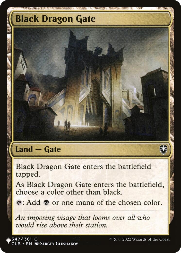 Image for Black Dragon Gate (347/361) (The List Reprints) (LIST) - Magic: The Gathering