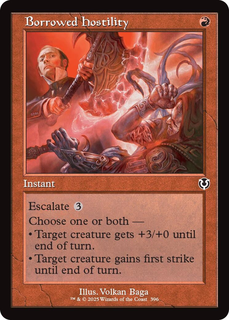 Image for Borrowed Hostility (Retro Frame) (396) (Innistrad Remastered) (INR) - Magic: The Gathering