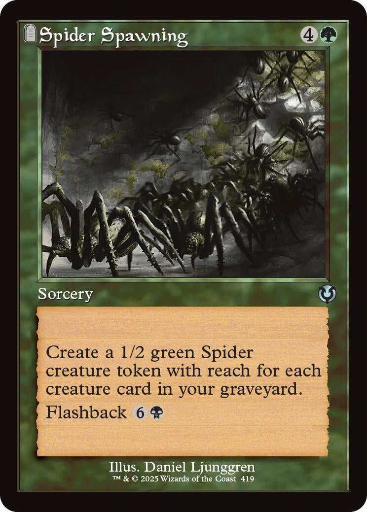Image for Spider Spawning (Retro Frame) (419) (Innistrad Remastered) (INR) - Magic: The Gathering