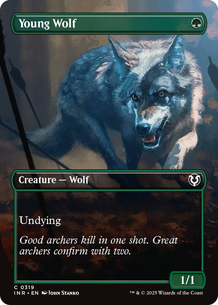 Image for Young Wolf (Borderless) (319) (Innistrad Remastered) (INR) - Magic: The Gathering