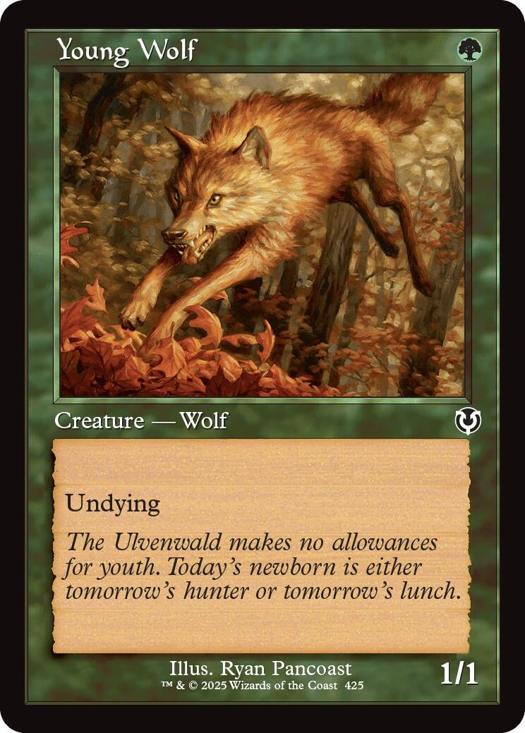 Image for Young Wolf (Retro Frame) (425) (Innistrad Remastered) (INR) - Magic: The Gathering