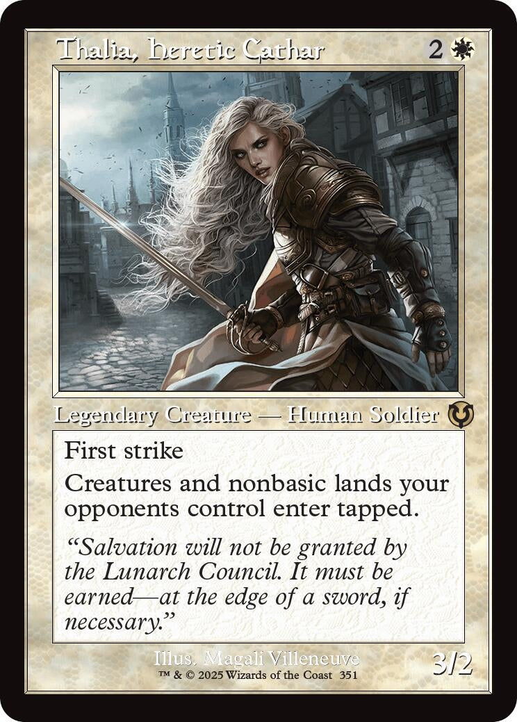 Image for Thalia, Heretic Cathar (Retro Frame) (351) (Innistrad Remastered) (INR) - Magic: The Gathering