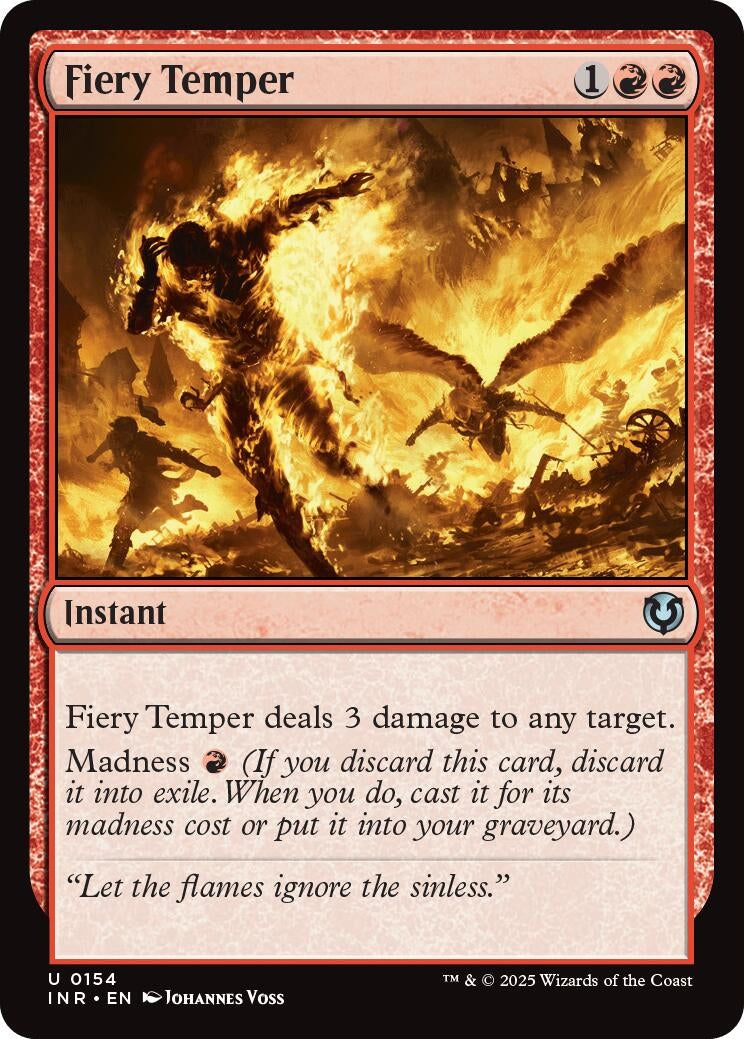Image for Fiery Temper (154) (Innistrad Remastered) (INR) - Magic: The Gathering