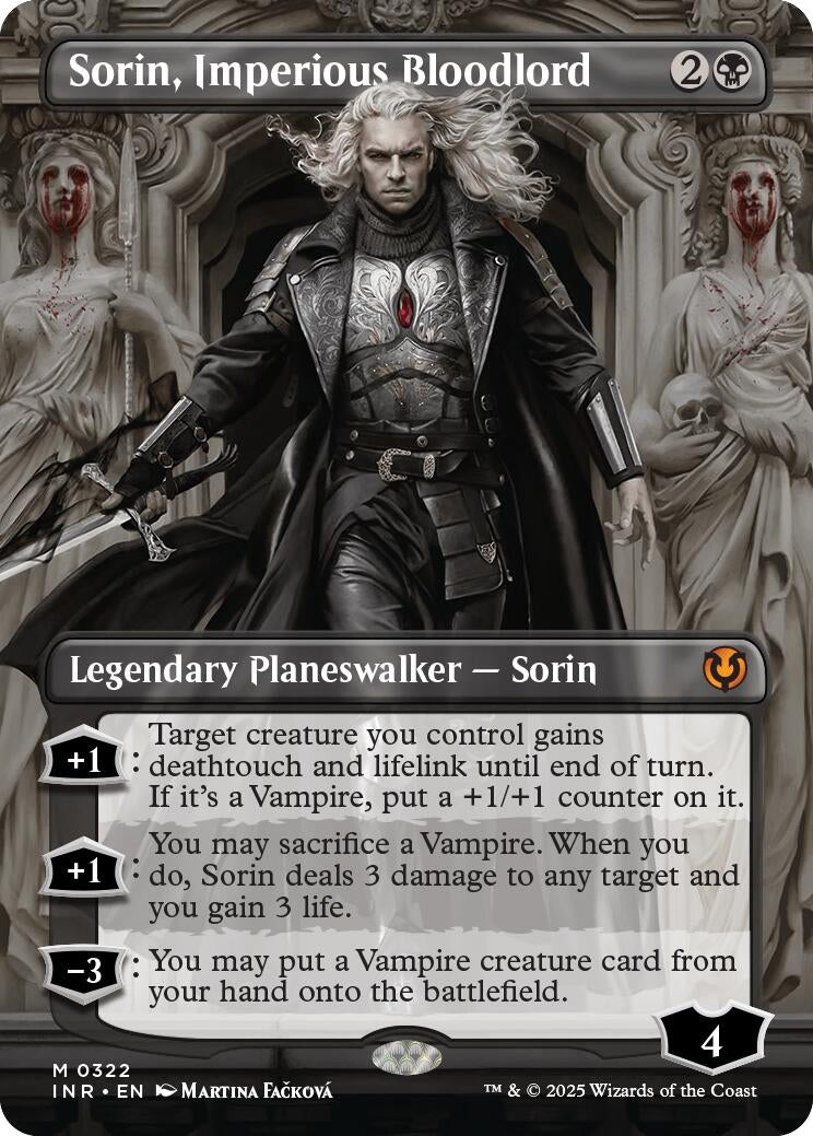 Image for Sorin, Imperious Bloodlord (Borderless) (322) (Innistrad Remastered) (INR) - Magic: The Gathering