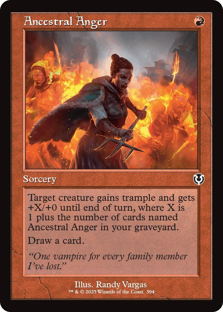 Image for Ancestral Anger (Retro Frame) (394) (Innistrad Remastered) (INR) - Magic: The Gathering