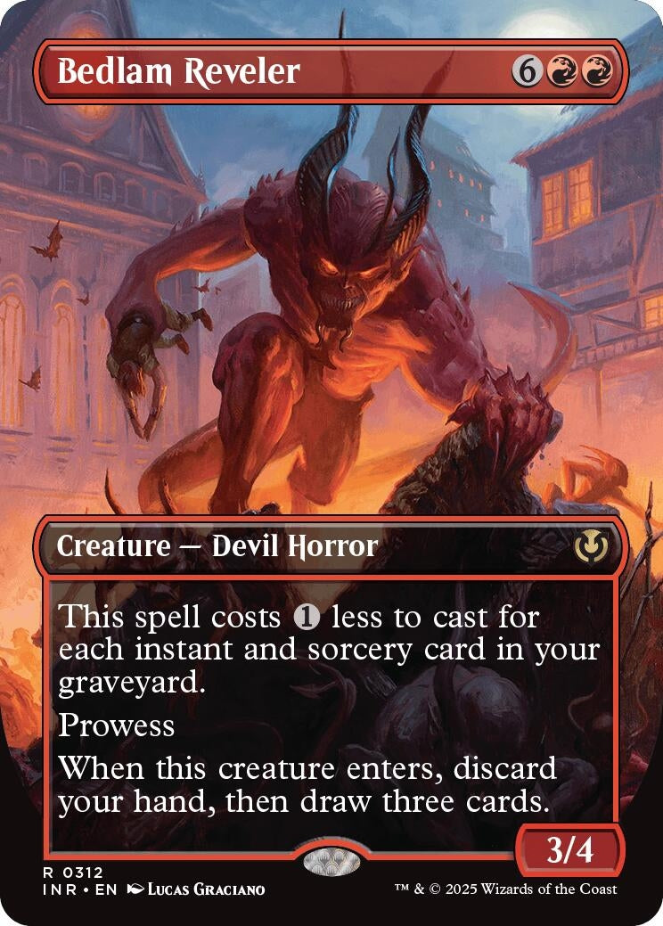 Image for Bedlam Reveler (Borderless) (312) (Innistrad Remastered) (INR) - Magic: The Gathering