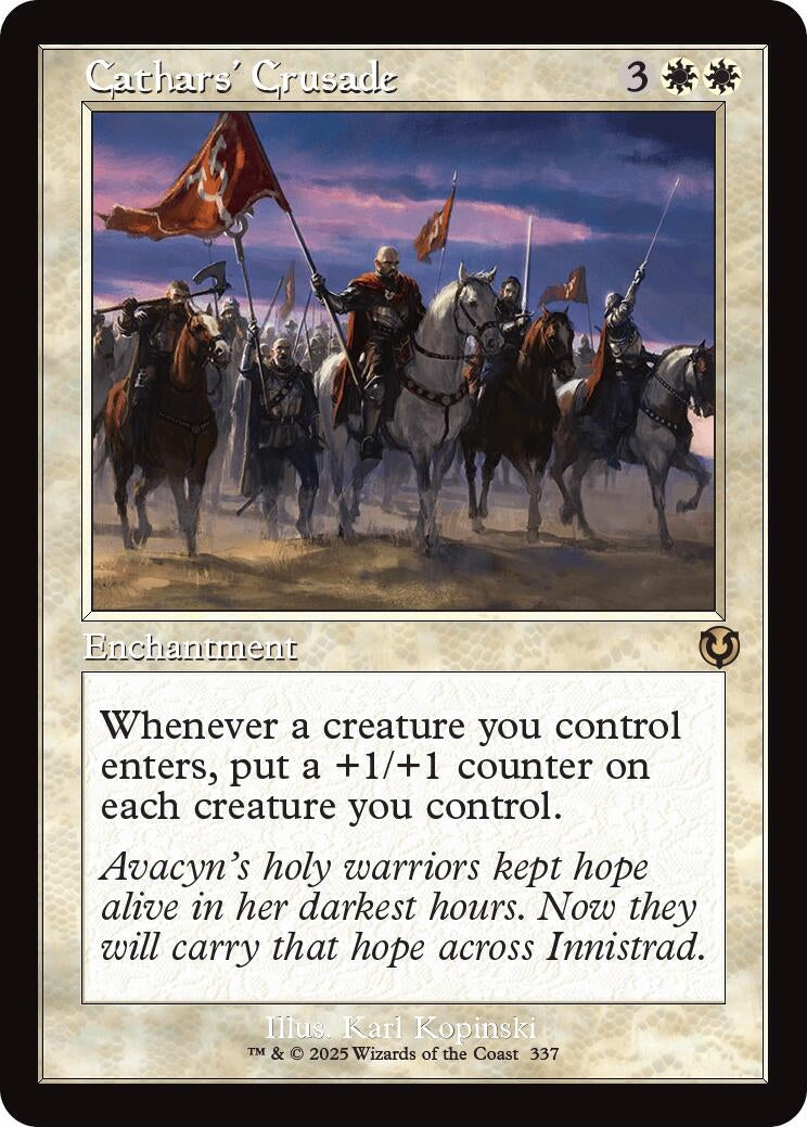 Image for Cathars' Crusade (Retro Frame) (337) (Innistrad Remastered) (INR) - Magic: The Gathering