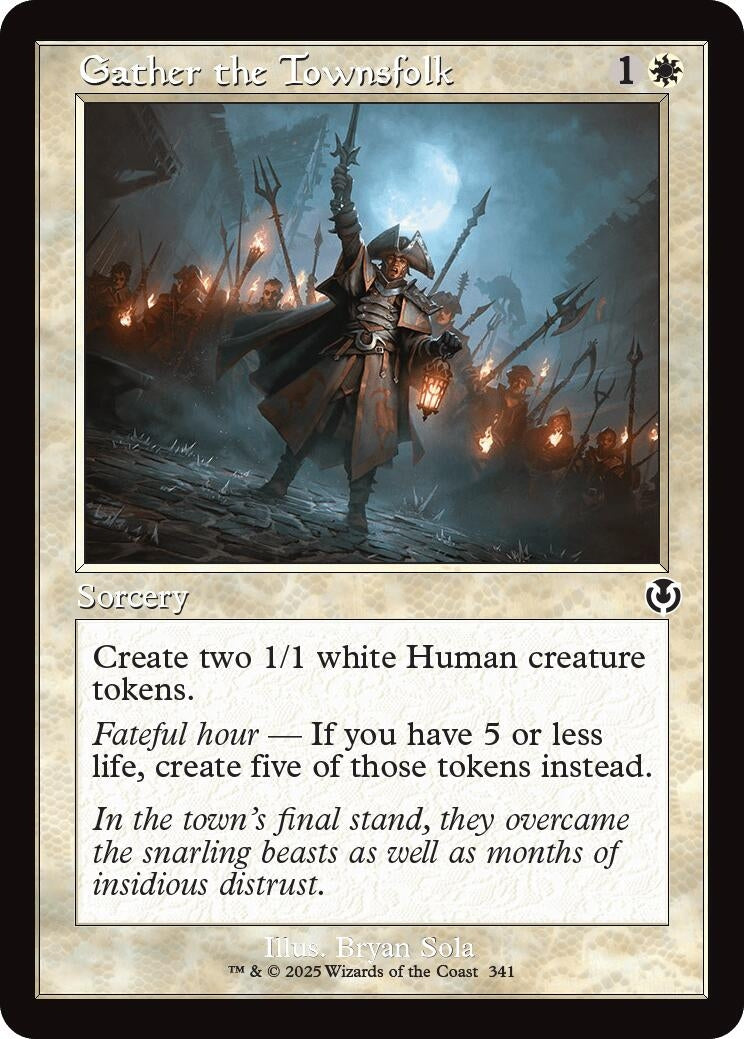 Image for Gather the Townsfolk (Retro Frame) (341) (Innistrad Remastered) (INR) - Magic: The Gathering