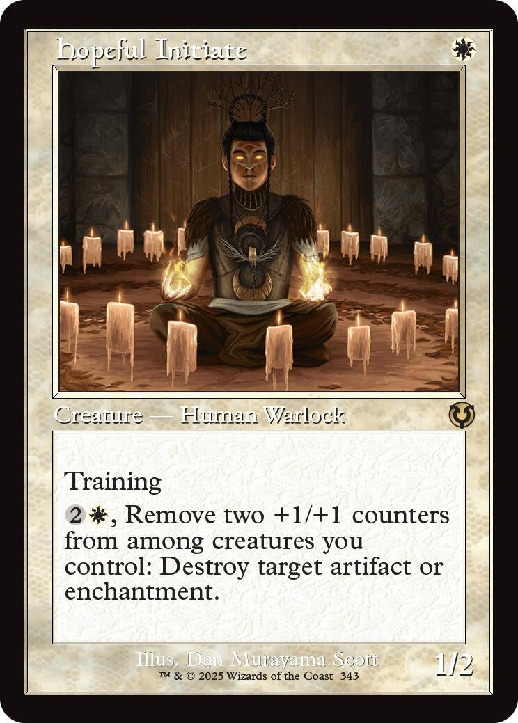 Image for Hopeful Initiate (Retro Frame) (343) (Innistrad Remastered) (INR) - Magic: The Gathering