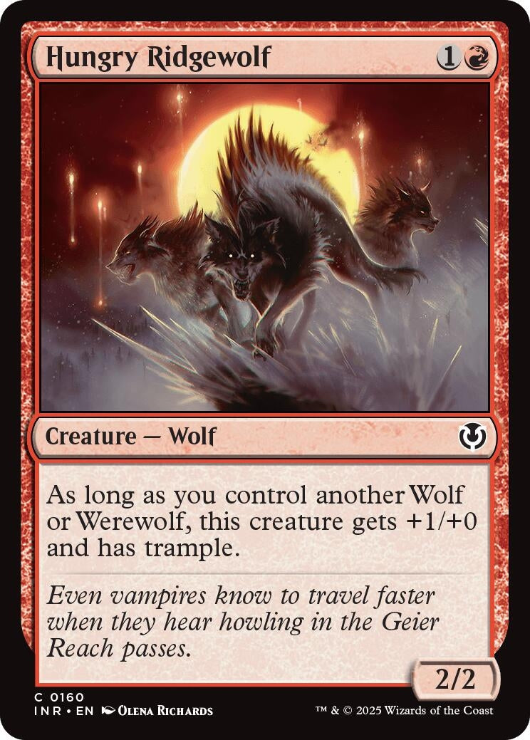Image for Hungry Ridgewolf (160) (Innistrad Remastered) (INR) - Magic: The Gathering