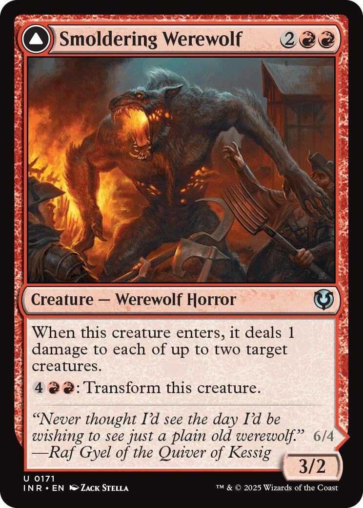 Image for Smoldering Werewolf (171) (Innistrad Remastered) (INR) - Magic: The Gathering