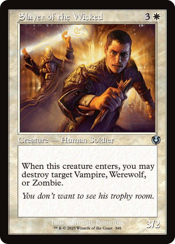 Image for Slayer of the Wicked (Retro Frame) (348) (Innistrad Remastered) (INR) - Magic: The Gathering