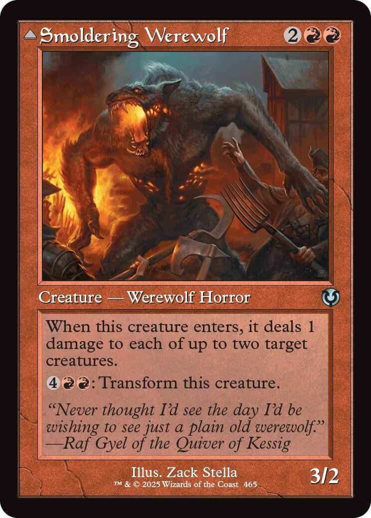 Image for Smoldering Werewolf (Retro Frame) (465) (Innistrad Remastered) (INR) - Magic: The Gathering