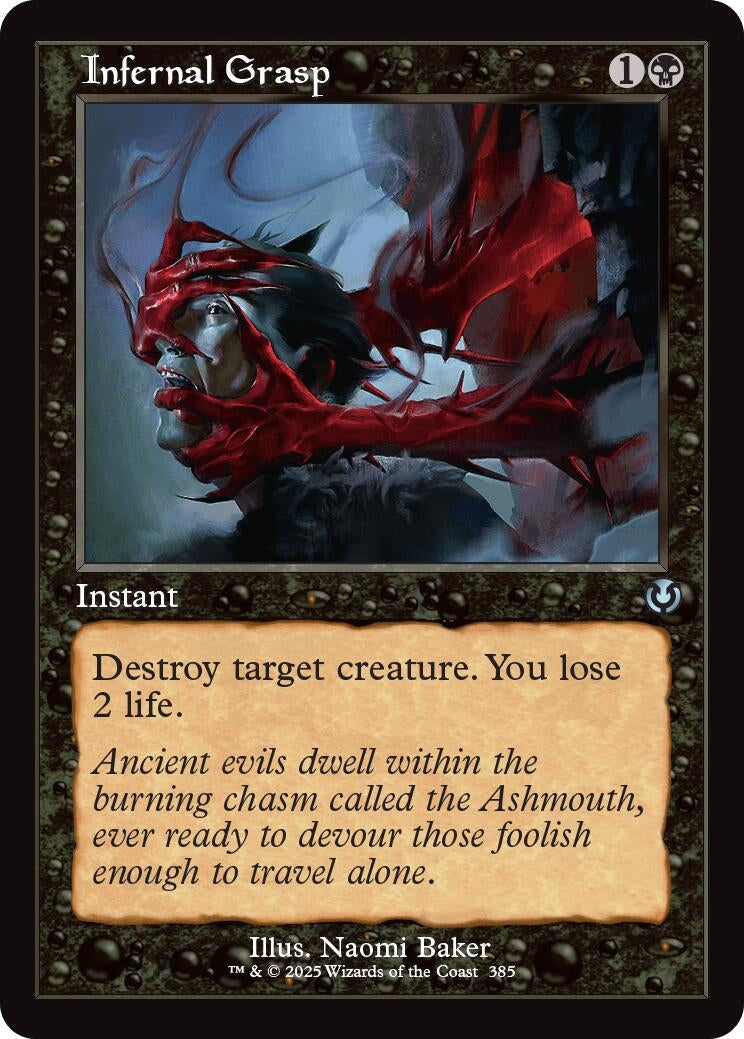 Image for Infernal Grasp (Retro Frame) (385) (Innistrad Remastered) (INR) - Magic: The Gathering