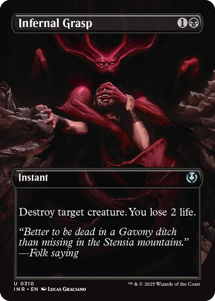 Image for Infernal Grasp (Borderless) (310) (Innistrad Remastered) (INR) - Magic: The Gathering