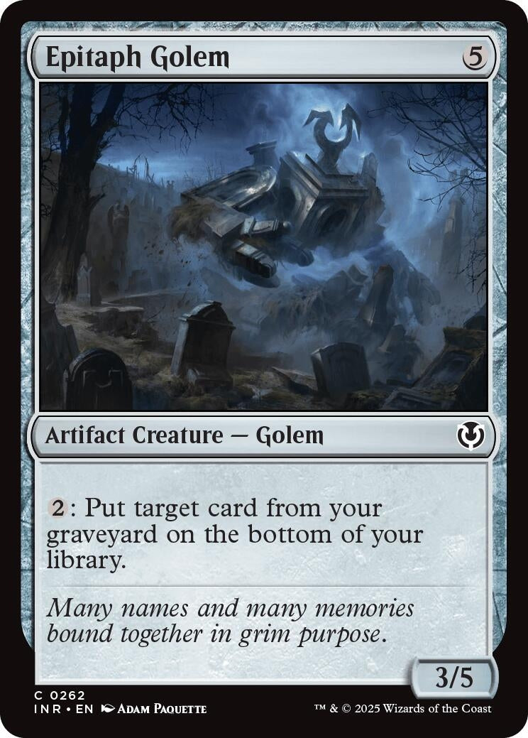 Image for Epitaph Golem (262) (Innistrad Remastered) (INR) - Magic: The Gathering