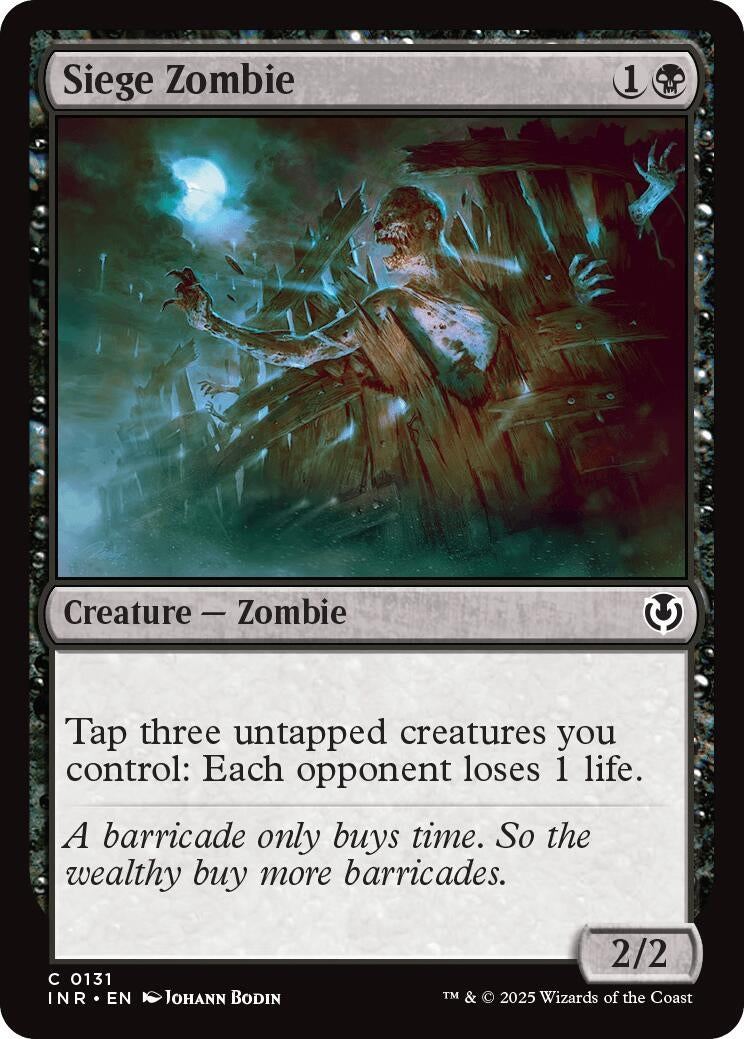 Image for Siege Zombie (131) (Innistrad Remastered) (INR) - Magic: The Gathering