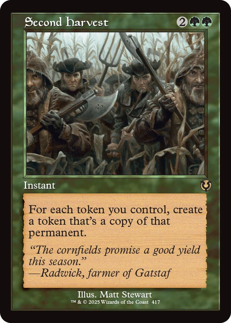 Image for Second Harvest (Retro Frame) (417) (Innistrad Remastered) (INR) - Magic: The Gathering