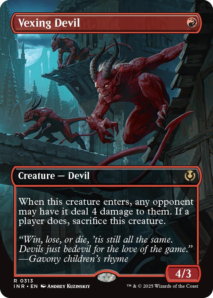 Image for Vexing Devil (Borderless) (313) (Innistrad Remastered) (INR) - Magic: The Gathering