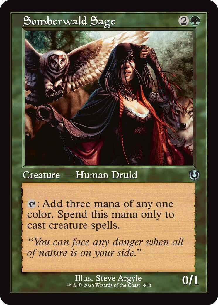 Image for Somberwald Sage (Retro Frame) (418) (Innistrad Remastered) (INR) - Magic: The Gathering