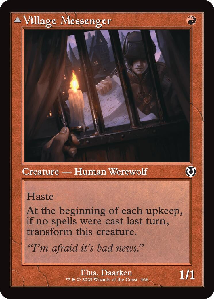Image for Village Messenger (Retro Frame) (466) (Innistrad Remastered) (INR) - Magic: The Gathering
