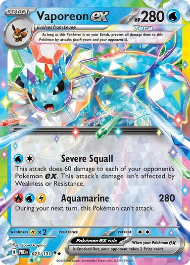 Image for Vaporeon ex (023/131) (PRE) - Pokemon