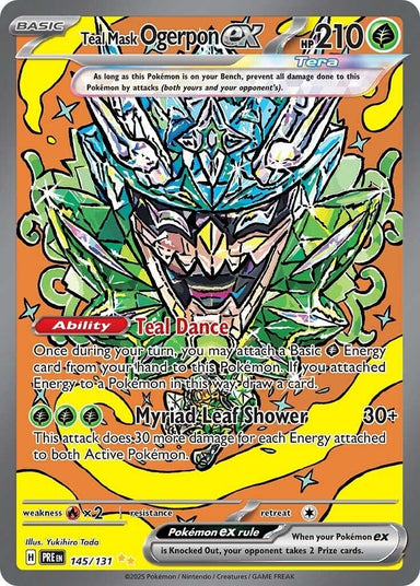 Image for Teal Mask Ogerpon ex (145/131) (PRE) - Pokemon