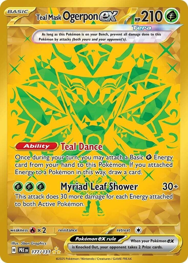 Image for Teal Mask Ogerpon ex (177/131) (PRE) - Pokemon