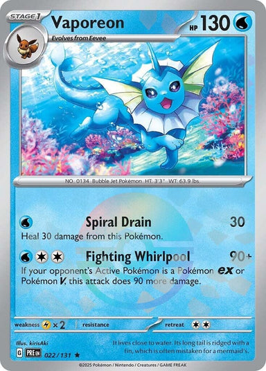 Image for Vaporeon (Poke Ball Pattern) (022/131) (PRE) - Pokemon