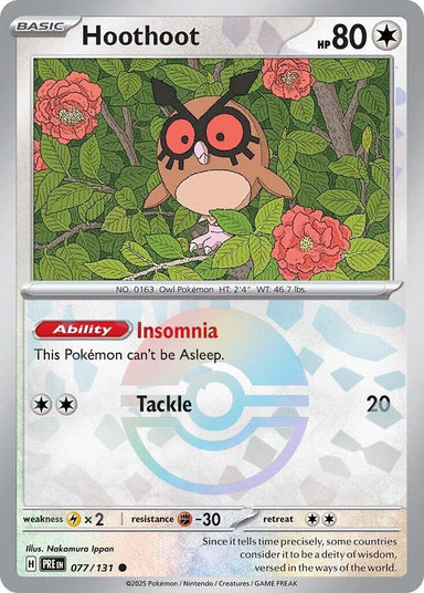 Image for Hoothoot (Poke Ball Pattern) (077/131) (PRE) - Pokemon